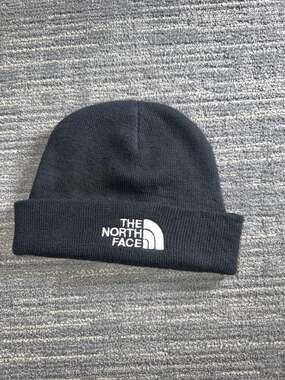 Gelante The North Face Logo Embroidered Cuffed Beanie